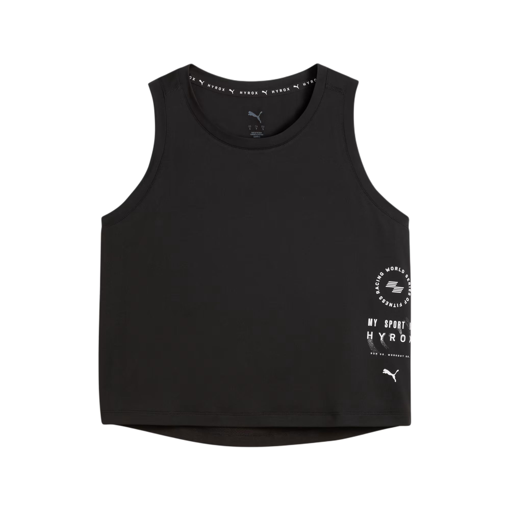 Puma X Hyrox Collaboration Cloudspun ThermoAdapt Training Short Sleeve Round Neck Sleeveless Sports Vest Women tops 528609-01 S