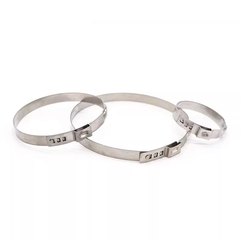 Junsong Single Ear 304 Stainless Steel Stepless Hose Clamps