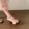 Women Sandals Butterfly-Knot Flip Flops Slippers Square Toe Peep Toe Rome Wedge Platform Woman’s Shoes Zapatos De Mujer