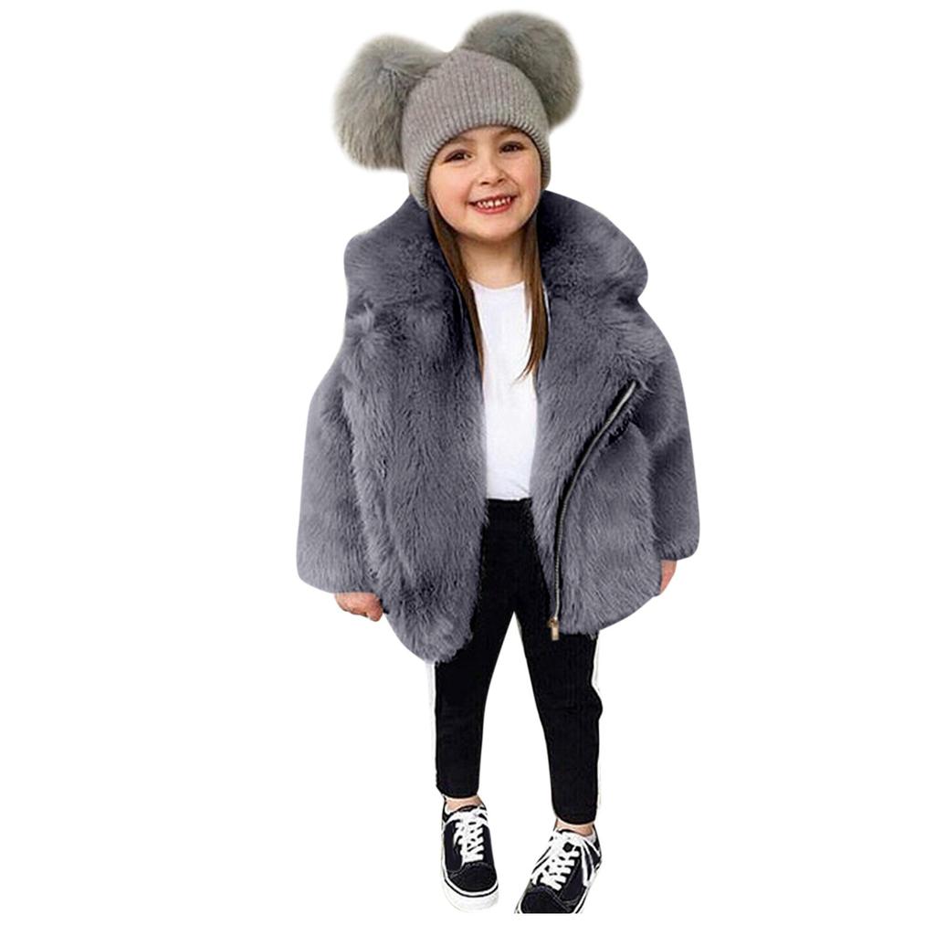 Toddler Baby Kids Girls Windproof Winter Fleece Coat Thicken Warm Outwear