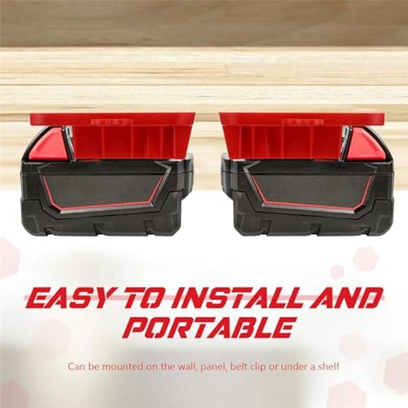 A20F-10Pcs Battery Base And Tool Holder Drill Tool Wall Mount Batteries Storage Battery Mounts Dock Holder For Power Tool-Red