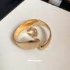 Oval smooth open bracelet set exaggerated ins fashion versatile bracelet light luxury high-end jewelry