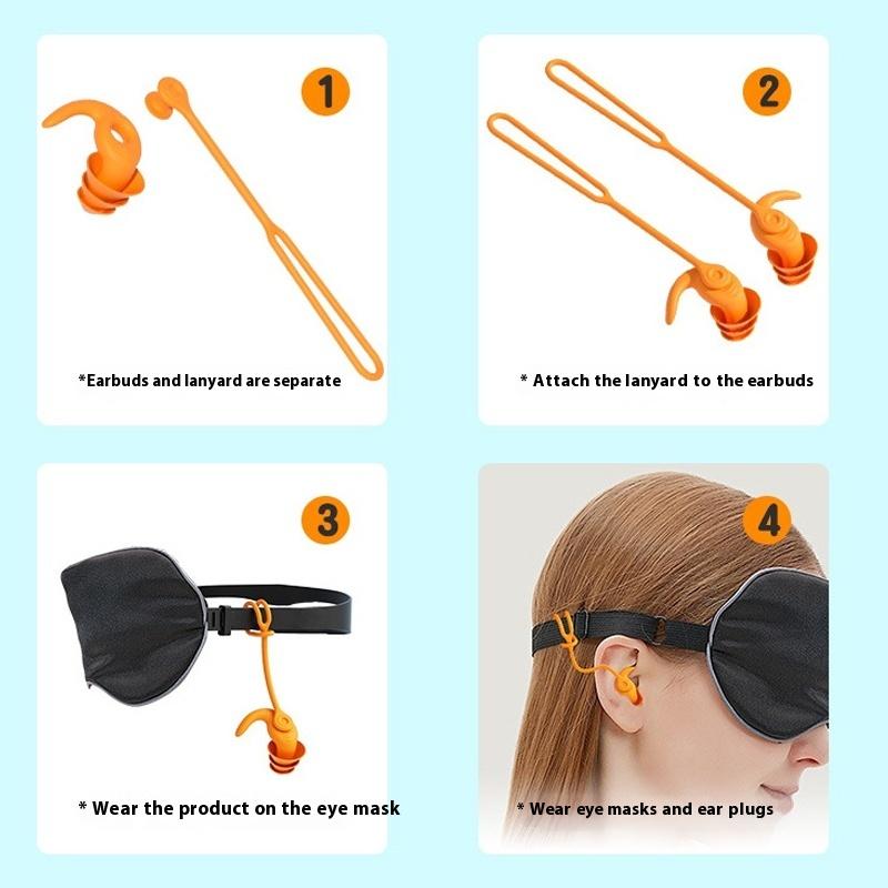 Swim Ear Plugs With Rope Silicone Waterproof Anti-Noise Pool Swimming Earplugs Water Sports Accessories Swim Swimming Ear Plugs