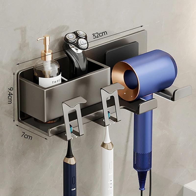 

Настенный держатель зубных щеток, съемная полка для хранения электрических зубных щеток, полка для хранения стаканов для ополаскивателя полости рта, органайзер для ванной комнаты Color