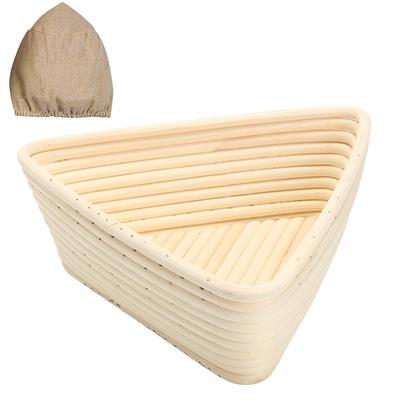 Cestini Triangolari per Lievitazione Pane con Fodera Ciotola in Rattan Fatta a Mano per Lievitazione Impasto