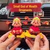 Creative Cartoon God of Wealth Shaking Head Ornament for Car or Office