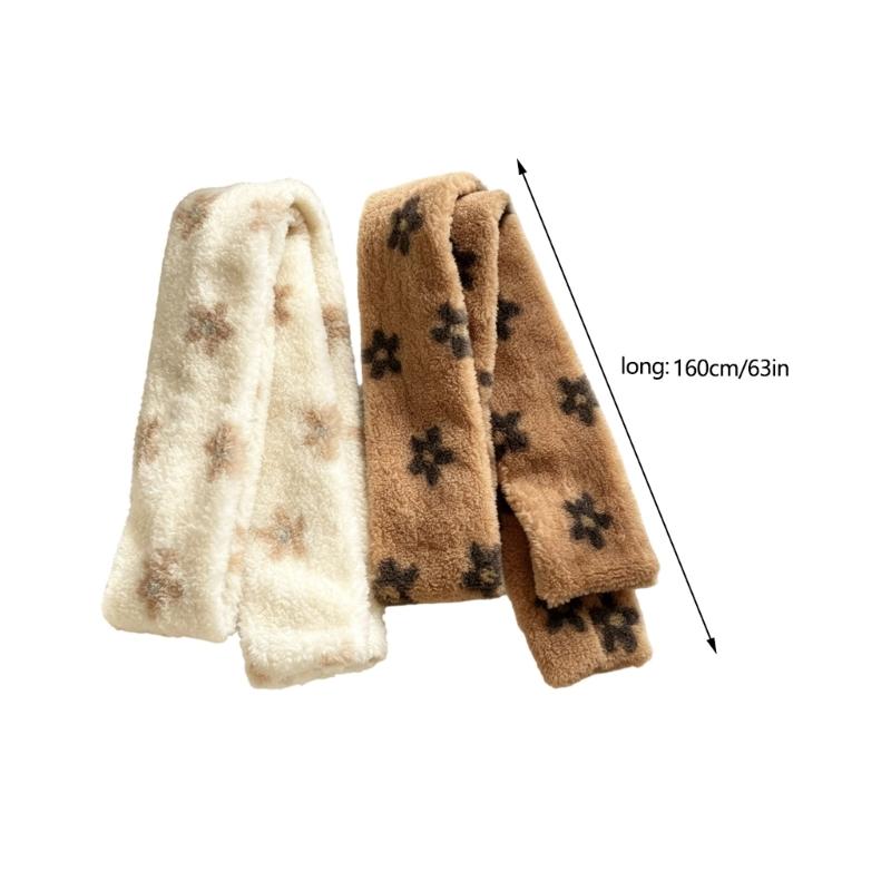 Thickened Plush Scarf with Warm Texture and AntiStatic Design for Adult Teens Cold and Breezy Weather Winter Activity Wear