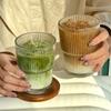 450ml Glass Cup Tumbler Cute Coffee Matcha Tea Cup With Straw Lid Cold Juice Fruit Mug Home Kitchen Office Glass Drinking Water