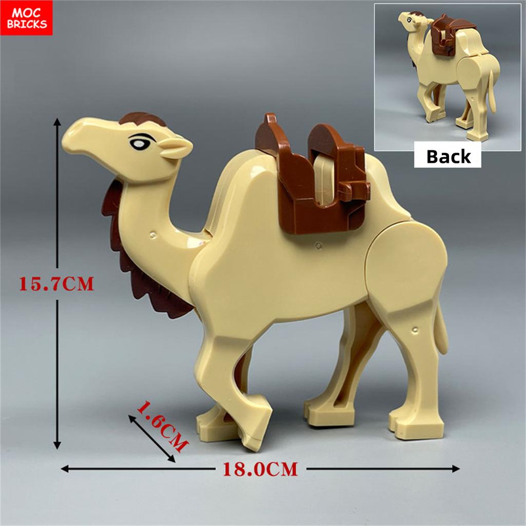 MOC Bricks Jungle Underbrush Forest Animal Monkey Goat Giraffe Bird Night Owl Accessories Building Blocks Friend Toys Gifts
