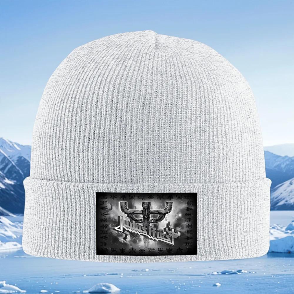 Heavy Metal Bands Sword Cross Logo Design Unisex Women Unisex Knitted Hat Beanie Pullover Cap Winter Thermal Warm Christmas Outdoo