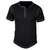 Men’s Short Sleeve Colorblock Waffle Henley Shirt
