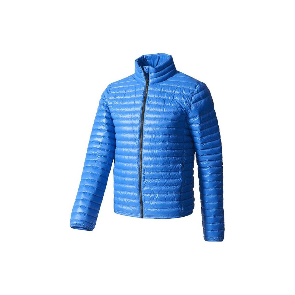 adidas Chaquetas de Plumas para Hombre Azul Cuello Alto Chaqueta de Plumas Moderada BP9437
