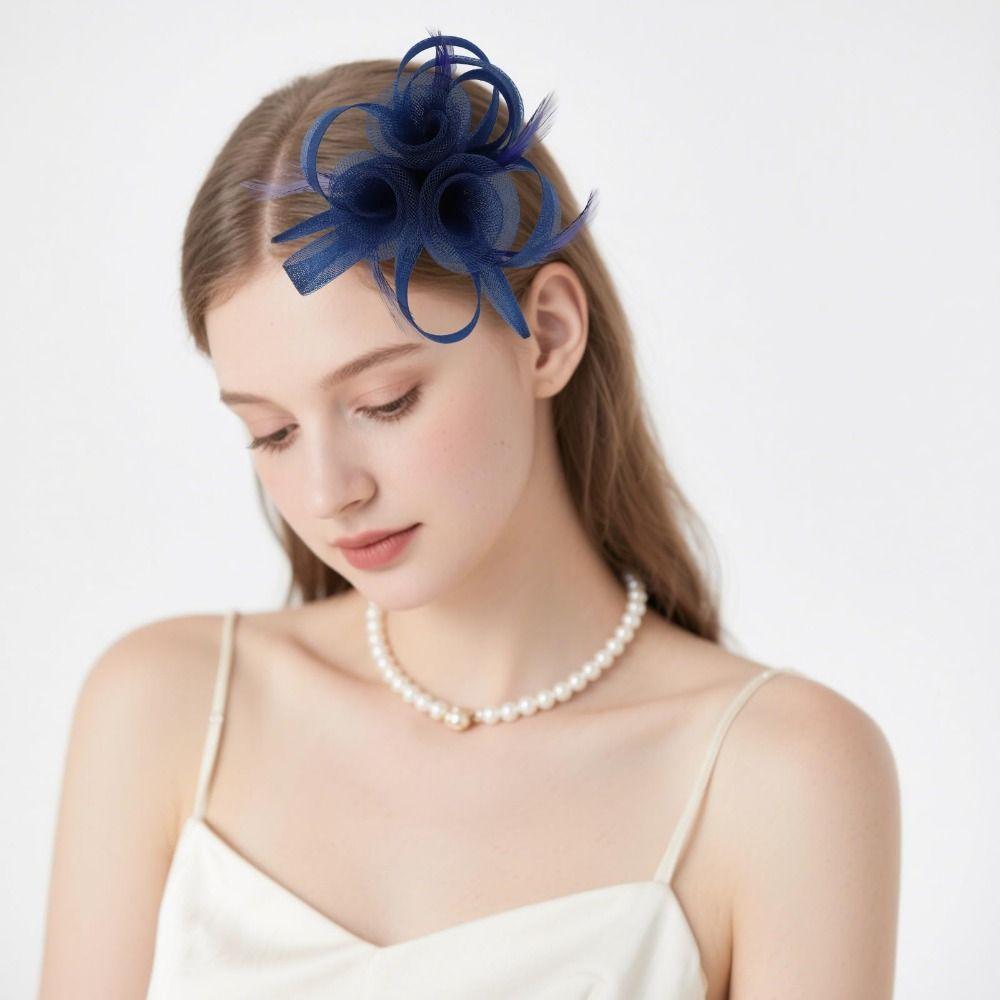 Elegant 3D Flower Fascinators Hat Large Flower Formal Rose Fascinators Tea Party Hats Women's Headwear