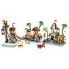 Pirate Series Medieval Black Rock Reef Skull Island Building Blocks Set