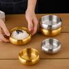 Double-Layer Soup Bowls Thickened Kimchi Bowl Korean Stainless Steel Rice Bowl Noodle