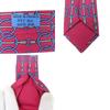 Used HERMES Tie Silk Pink Blue Business