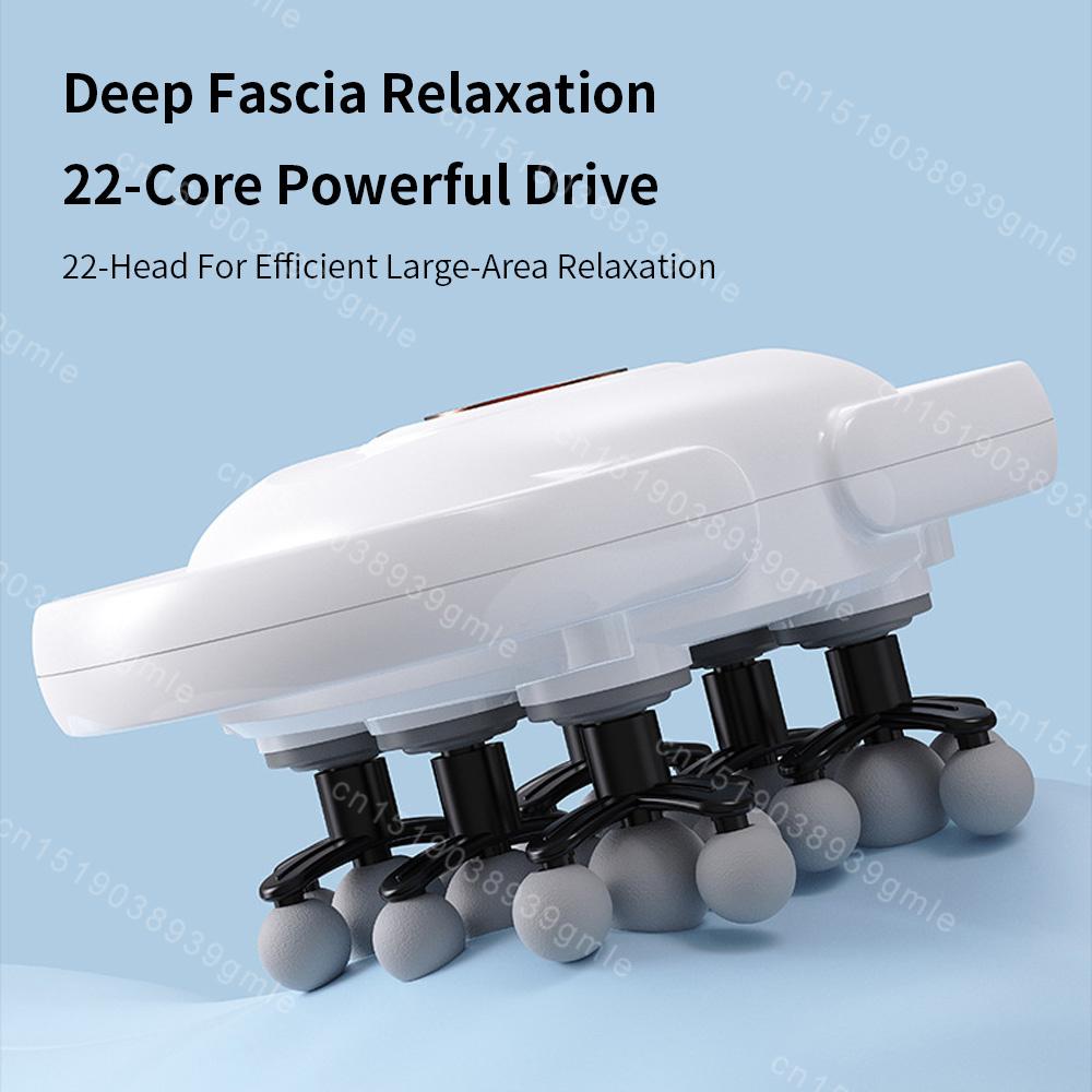 12/22-Head Fascia Gun Massage Massager Gun High-Frequency Vibration Neck Shoulder Leg Back Waist Body Muscle Masajeador Machine
