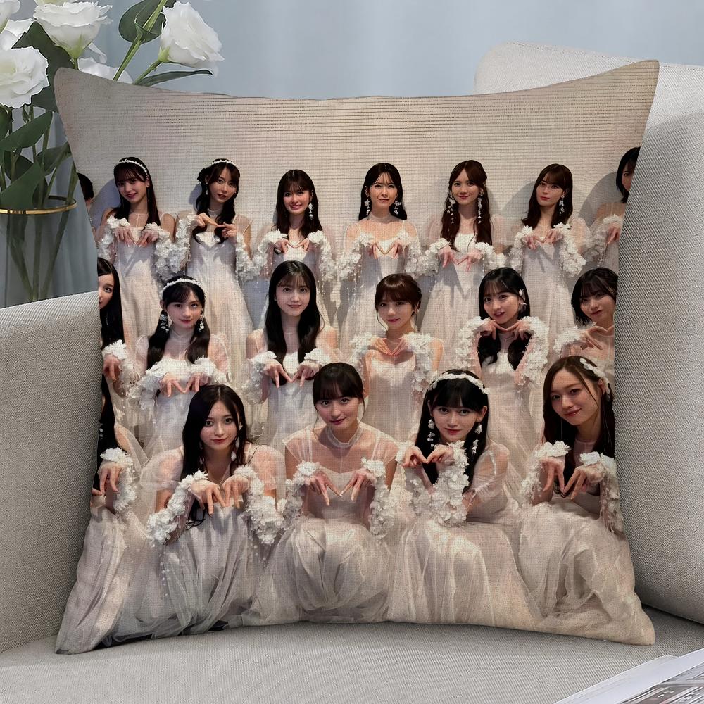 Idol Nogizaka Cushion Cover Cushion Covers Natural Linen Breathable Sofa Bedroom Decor Pillowcase