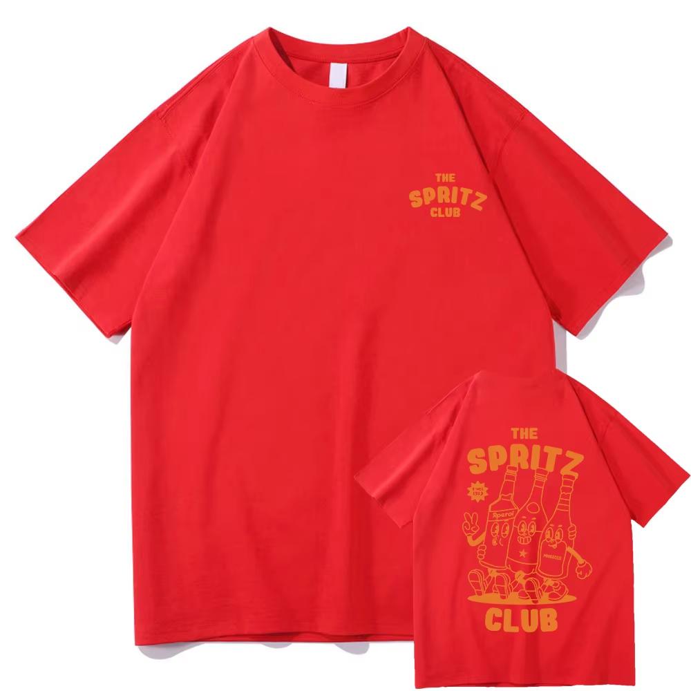 Aperol Spritz Club T Shirt Espresso Men_women Harajuku Vintage Graphic Tshirt Unisex High Quality Tshirt Short Sleeve Casual Clothing