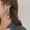 Stud Earrings 1 Pair Pendant Bohemian Geometric Exaggerated Contrast Women Color Rhombus Inlaid Rhinestone Tassel Jewelry Accessory