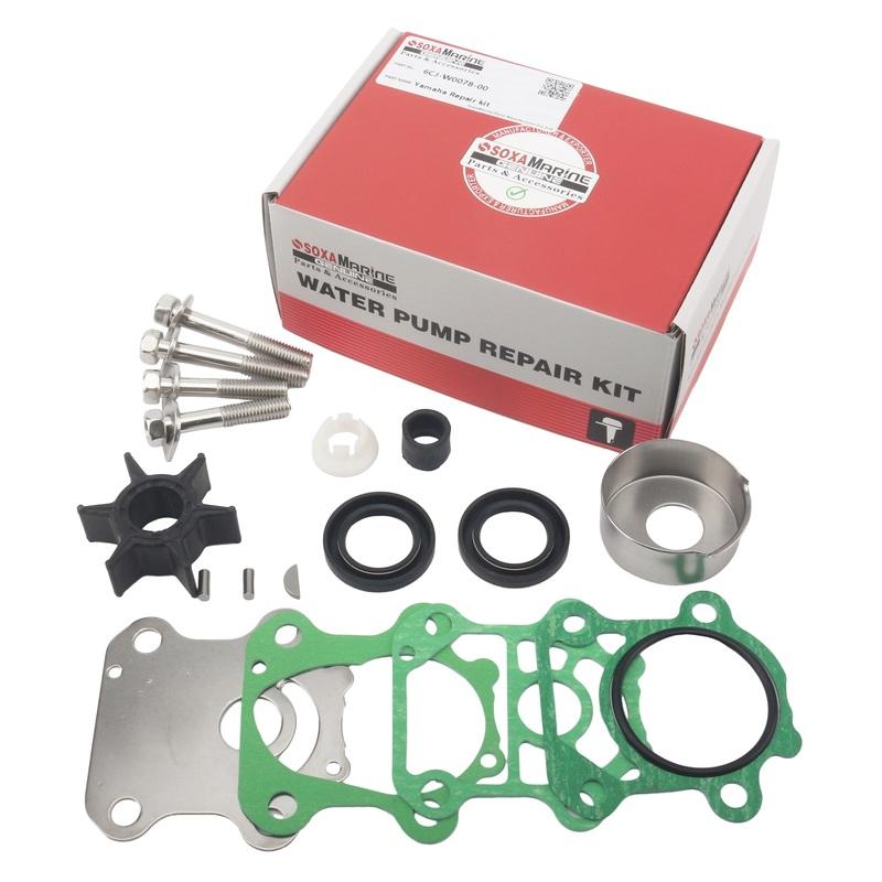 6CJ-W0078-00 Water Pump Impeller Rebuild Kit Replacement Fits for Yamaha 70HP 4 Stroke Marine Outboard Engines 6CJ-W0078-01