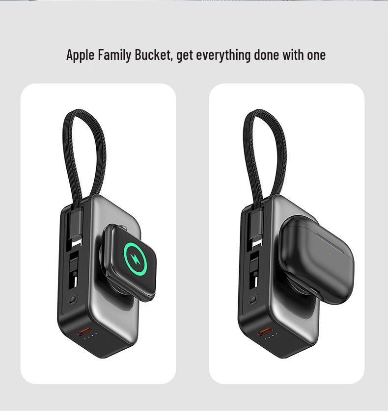 Cross-Border 3-in-1 Magnetic Wireless Charger: 22.5W Power Bank for Watch, Earphones, and Phone.