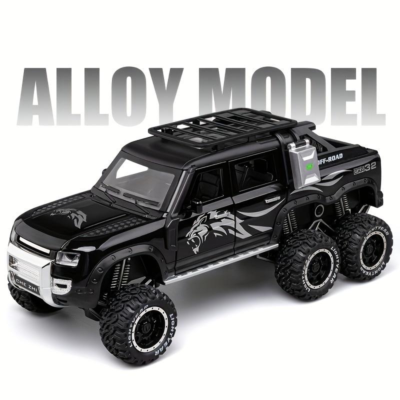 1:Масштаб 24 для LAND для RoveR Defender 6x6 Коллекционная литая модель автомобиля из цинкового сплава Высокодетализированная копия внедорожника для домашнего декора Настольное украшение чёрный