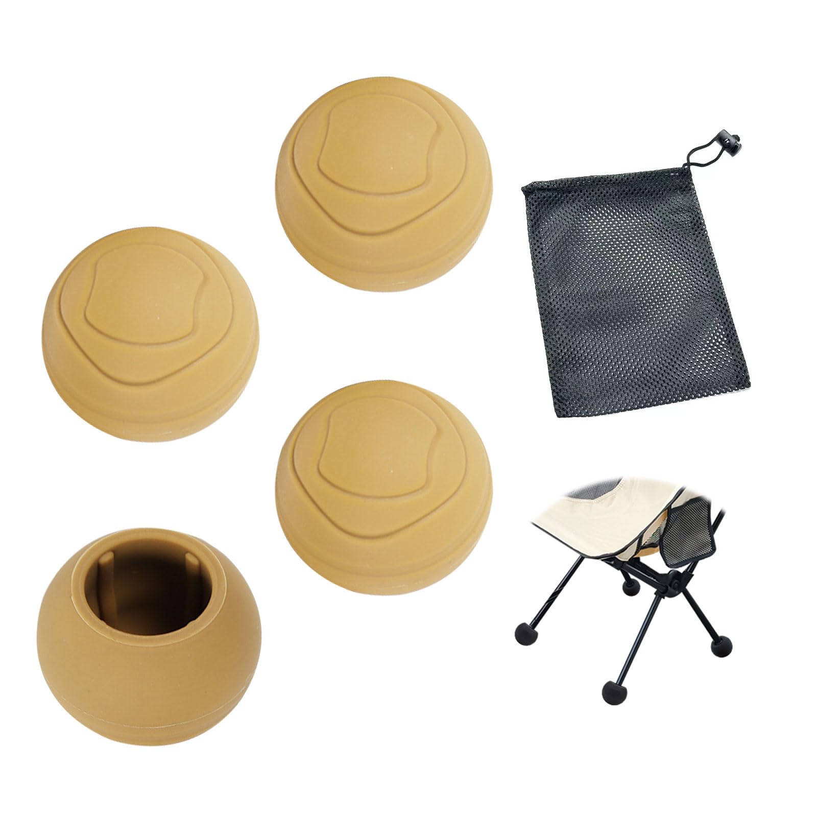 

[Kumomi] Chair leg cover, outdoor, 4 pieces, Helinox chair cover, rubber, Helinox exclusive, for Chair One and Chair Two, chair leg cover, camping,