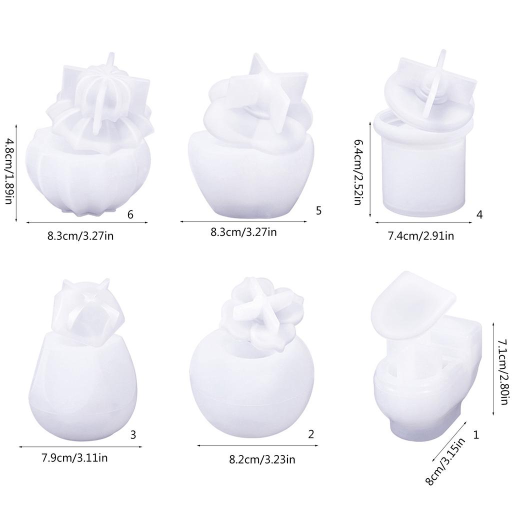 Storage Container Mould High Temperatures Resistant Silicone Mold for Jewelry Box Candle Cup with Lid Making Mold