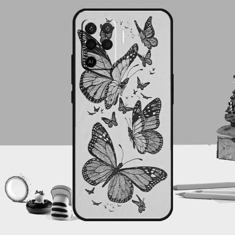 Cute Butterfly Case For Oppo A98 A78 A58 A18 A38 A74 A94 A54 A15 A17 A57 A6 A5 Pro A16 A76 A96 A40 A60 A80