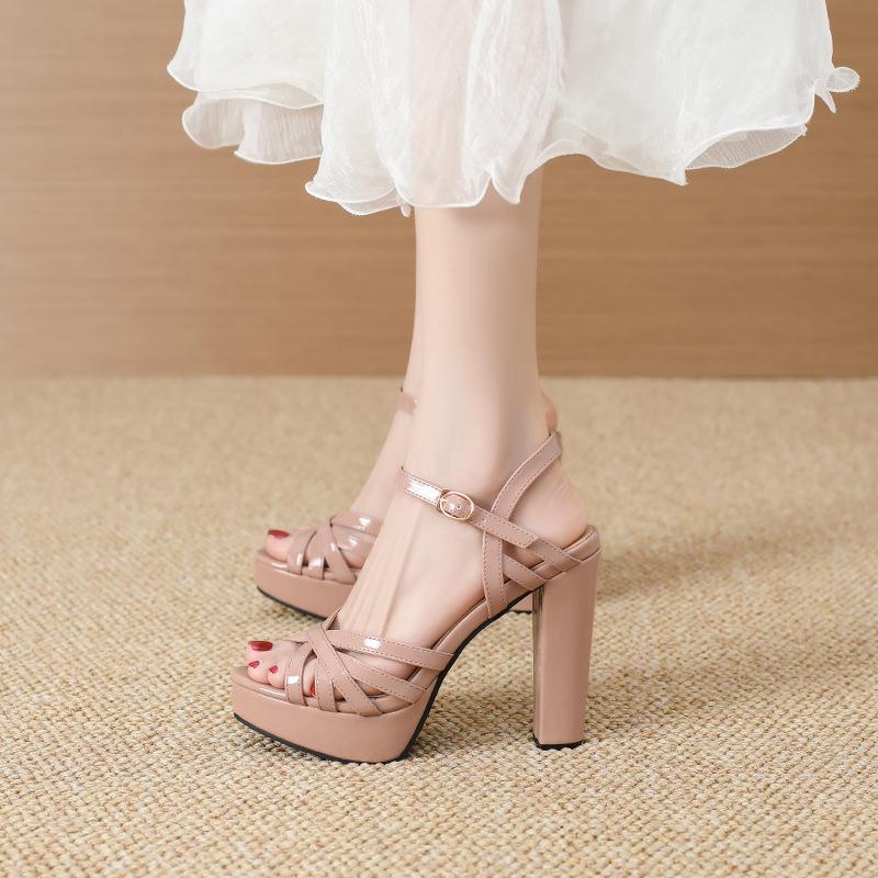 Fashion 2025 Ankle Strap Women Sandals Summer Fashion Sexy Thin High Heels Gladiator Sandal Shoes Narrow Band Party Dress Pump Shoes
