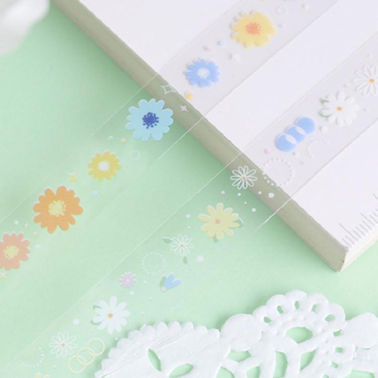 5 Rolls Clear Tape Butterfly Decorative Tape Flower Pattern Masking Tape Hand Account Tape Artists Tape Crafting Tape