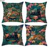 1/4pcs Vintage Tropical Jungle Big Cat Throw Pillow Covers Home Farmhouse Outdoor Decoration Cushion Cover