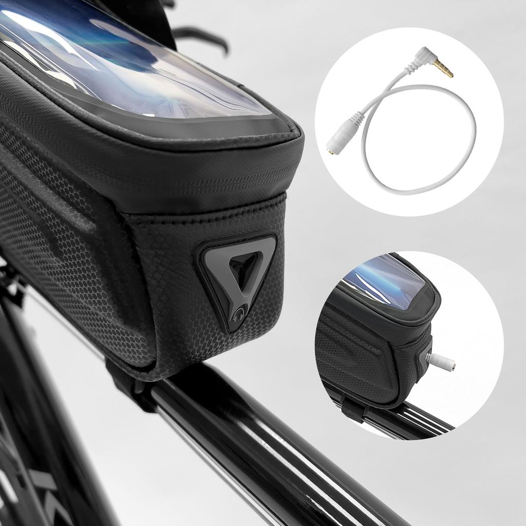 Bike Frame Bag with Phone Case 1.7 L Black