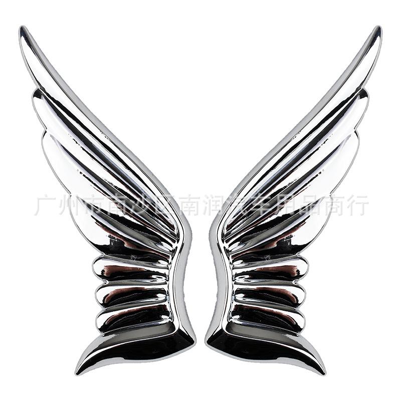 3D Metal Angel Wings Personality Car Body Sticker Scratch Hiding Exterior Decor Decal
