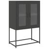 VidaXL Highboard Black 68x39x107 Cm Steel, Cabinet, Storage Cabinet, Highboard, Sideboard, Tall Cabinet, 853374