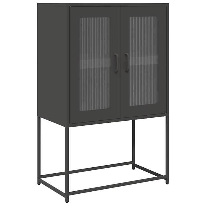 VidaXL Highboard Black 68x39x107 Cm Steel, Cabinet, Storage Cabinet, Highboard, Sideboard, Tall Cabinet, 853374