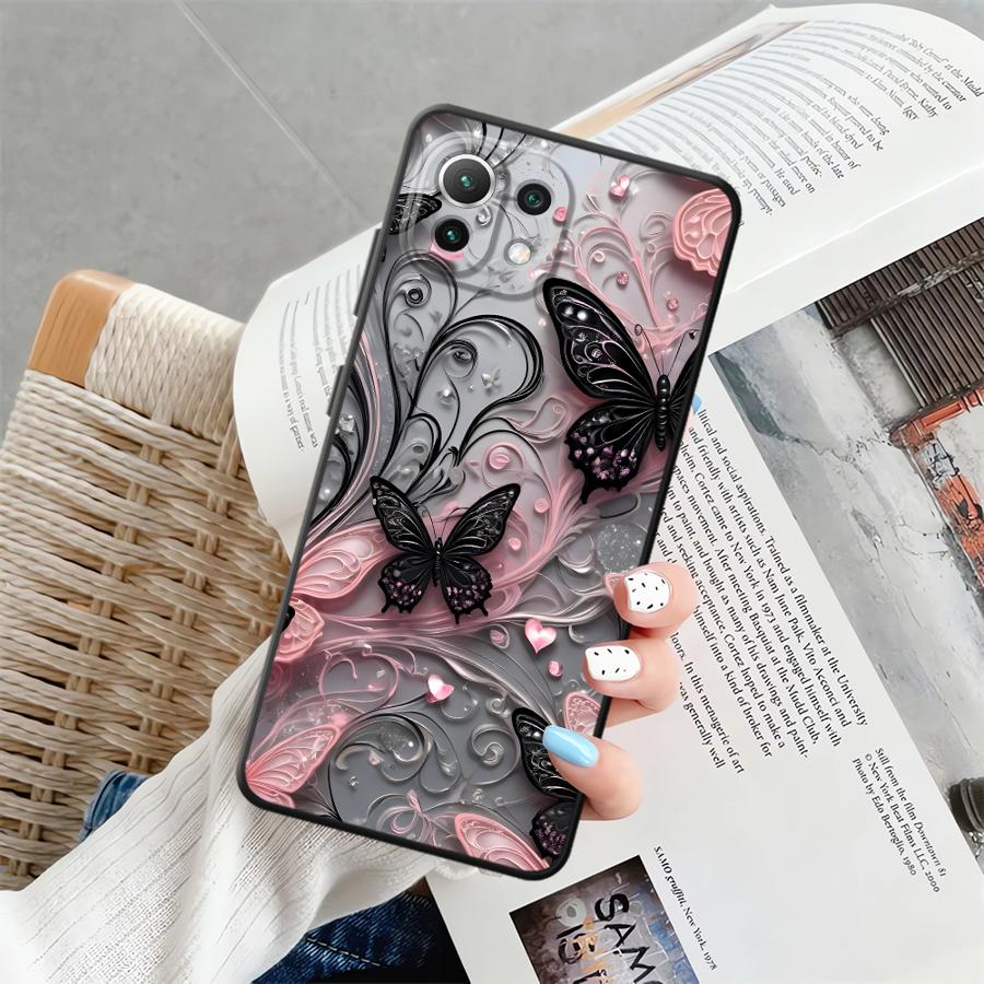Funda Phone Cover Case for Xiaomi Mi 10T 14 12 11 13 Lite 15 Pro 12T Pro 12X 11T Cartoon Butterfly Pattern Xiaomi 13 Lite