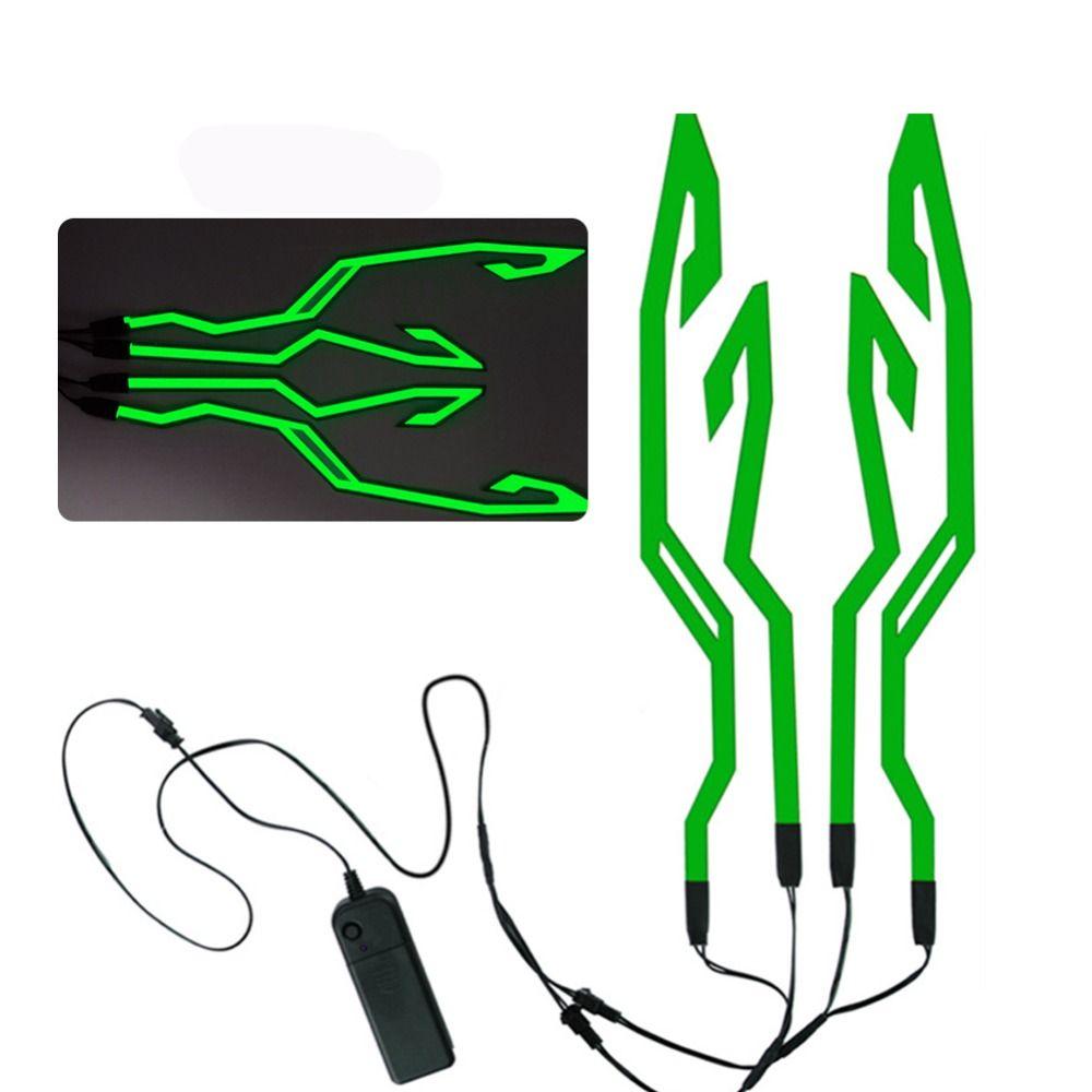 6 Farben Helmstreifen EL Aufkleber Led Helm Lichtstreifen Motorradhelm Licht Nachtfahrzubehör Wasserdichtes LED Kaltlicht