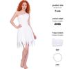 Wilma Flintstone Cosplay Costume: One-Shoulder White Dress for Halloween