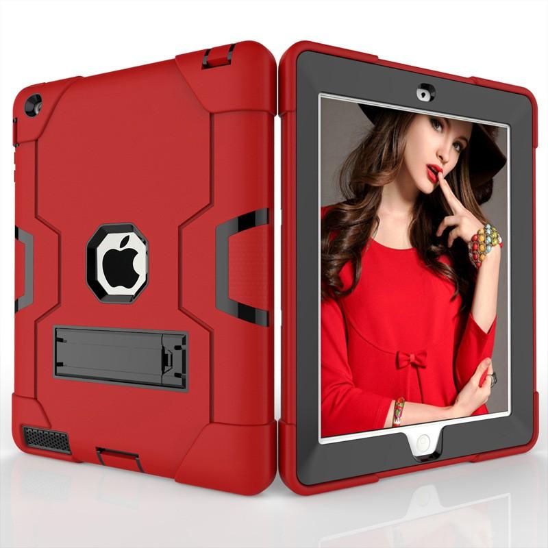 Slim Shockproof Silicone Case With Kickstand IPad Pro 11 Inch 2020 Dual-Tone Design Anti-Slip Cover