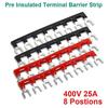 AA58 4 Pc 8P Terminal Block, 4 Pc 8P Shorting Bar, TB1505 Flame Retardant Copper Terminal Short-Circuit Terminal