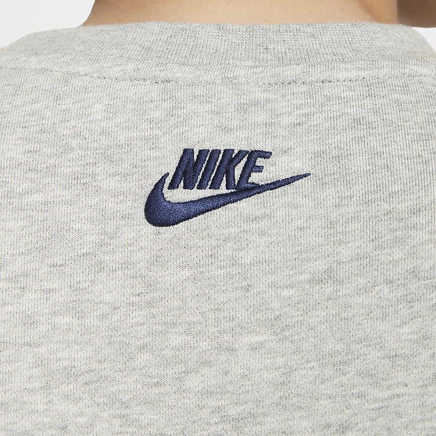 Nike Sweatshirts Men's Gray Crew Neck Moderate Regular HV1063-063