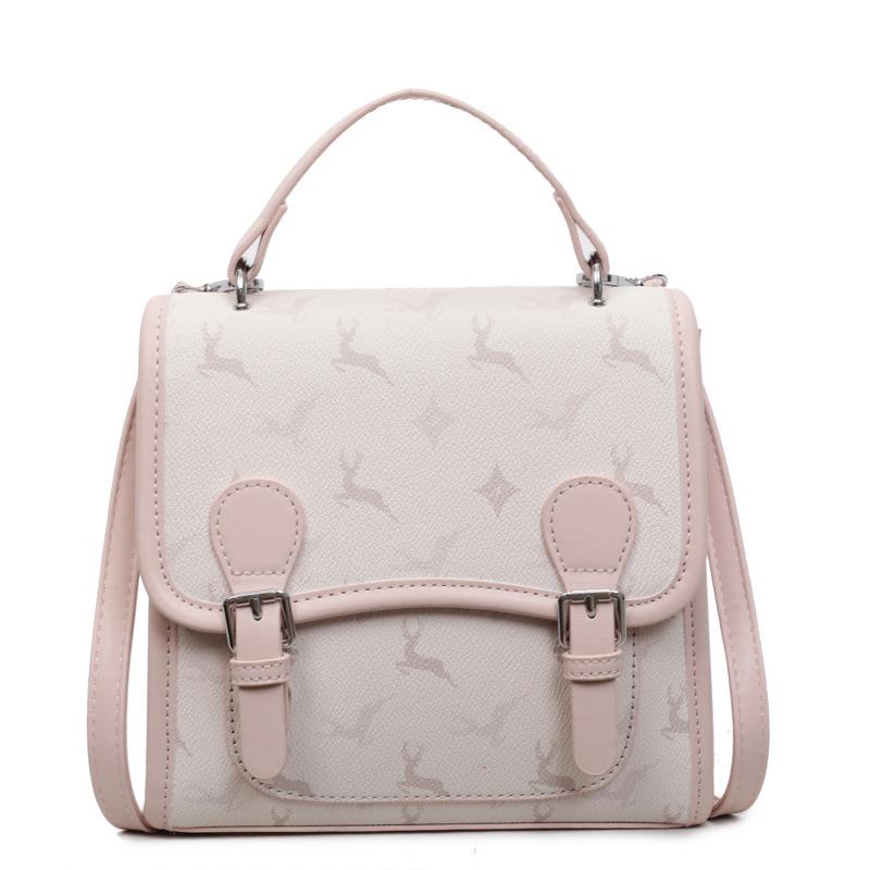 

Backpack New academic style women niche class backpack commuting high value temperament small schoolbag розовый