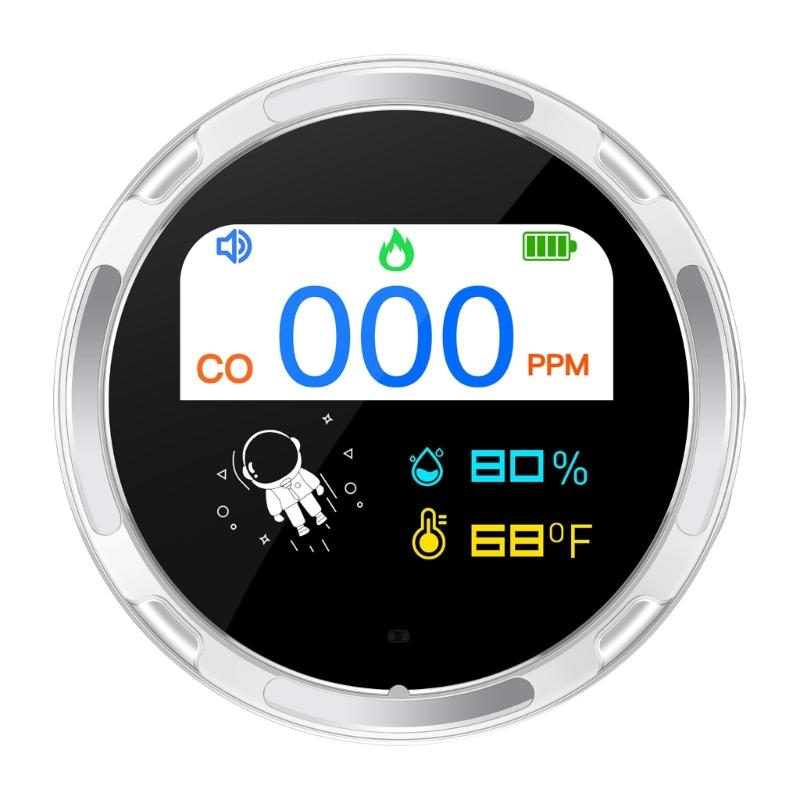 Intelligent Carbon Monoxide Tester Customizable Warning Level Visual Audible Alarms Portable Design For Multiple Environment