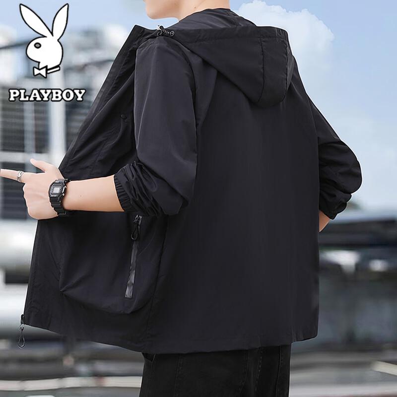 PLAYBOY Men's Lightweight Ice Silk Sun Protection Jacket