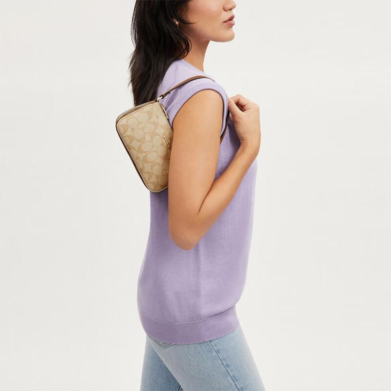 Coach Nolita 19 Classic Monogram Print Vintage Zipper PVC Leather Underarm Bag Mahjong Clutch Handheld Shoulder Bag Small Women Bags CS444-IMU4V