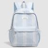 Schoolbag Korean version of college style student schoolbag, cute small fresh striped backpack for junior and high school students, large 