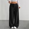 Corduroy-Textured Women's High-Waisted Wide-Leg Pants | Relaxed Fit Side Pockets & All-Season Comfort, Machine Washable Beige Trousers