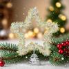 1/2Pcs Christmas 3D Tree Top Star Glittered Decoration with LED Lights Colorful Silk Threads Visual Appeal Holiday Seasonal Decor